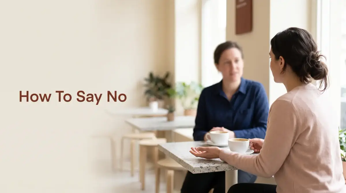 two women talking over coffee at a cafe table