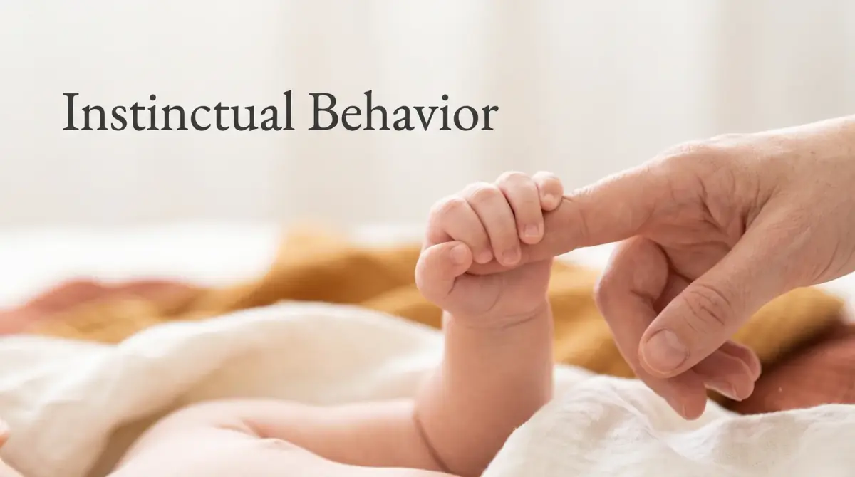 a baby's small hand gripping an adult finger, warm and tender