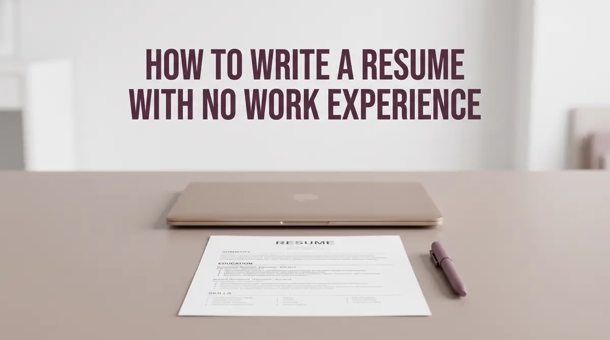 a clean printed resume on a desk beside a pen and a laptop