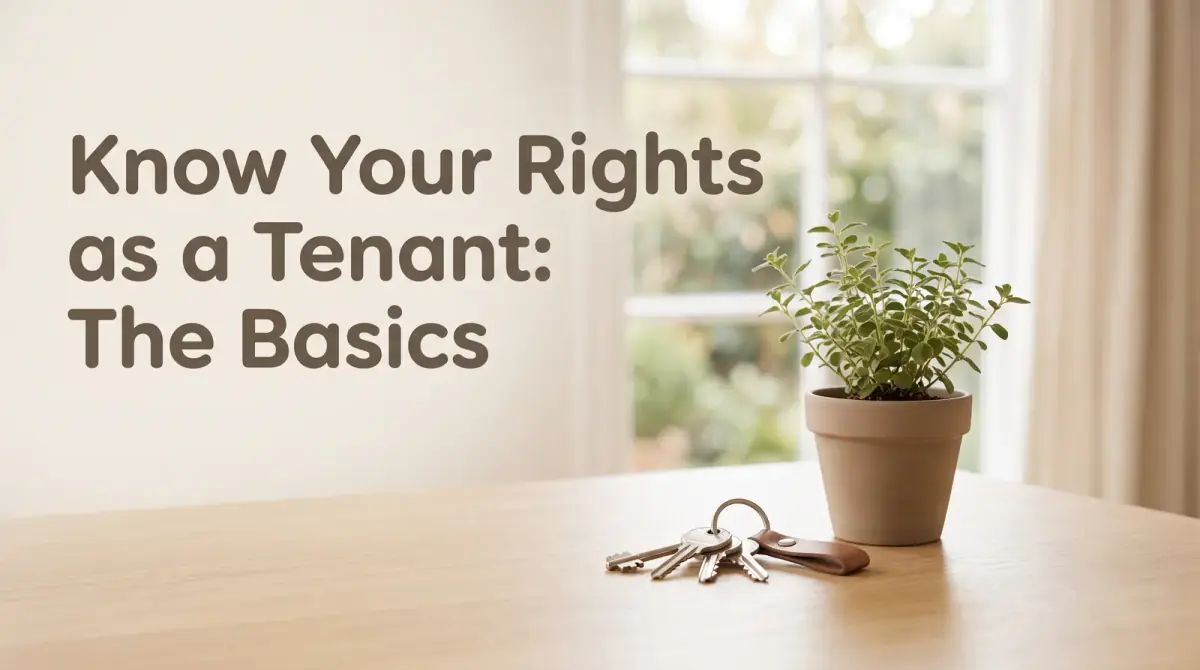 a set of house keys on a clean table beside a small potted plant, a quiet sense of home