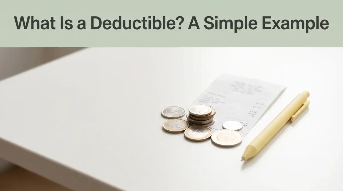a small stack of coins beside a plain paper receipt and a pen on a clean surface