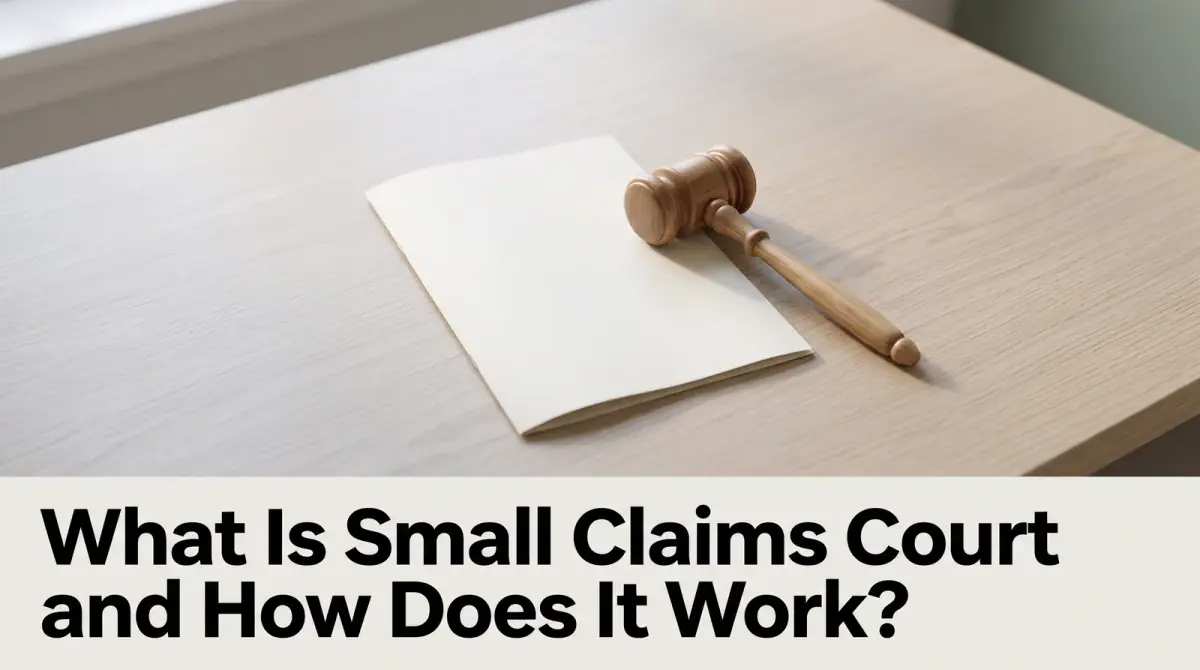 a small wooden gavel resting beside a folded plain document on a clean desk