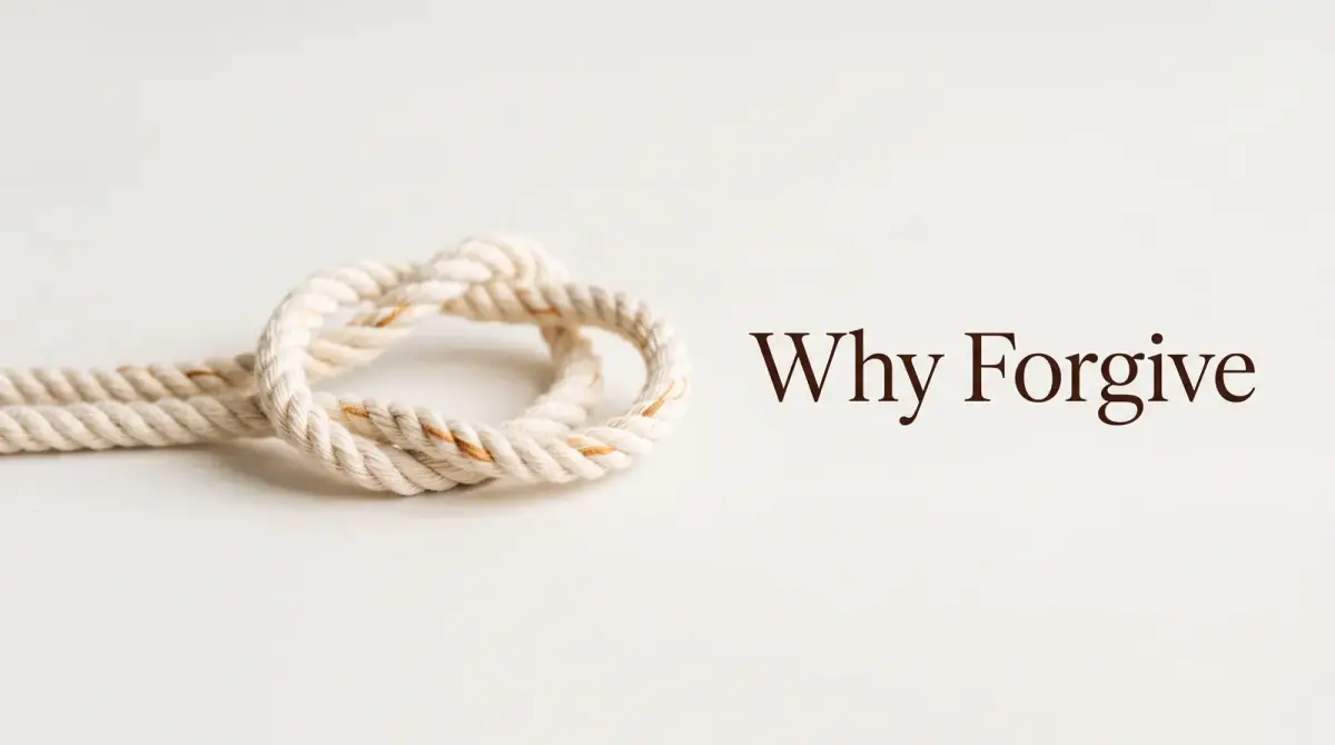 a loosely untied knot in a length of soft rope on a pale surface